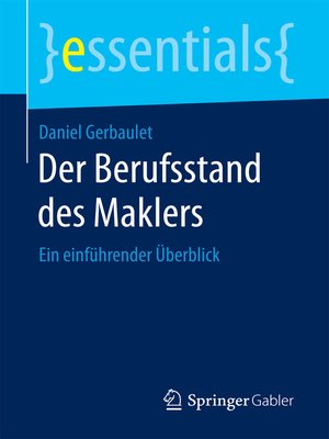 cover image of Der Berufsstand des Maklers